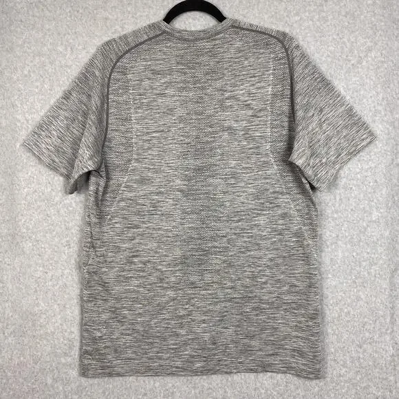 Lululemon Shirt Mens Size L Metal Vent Tech Short Sleeve V Neck in Slate White - Picture 4 of 8